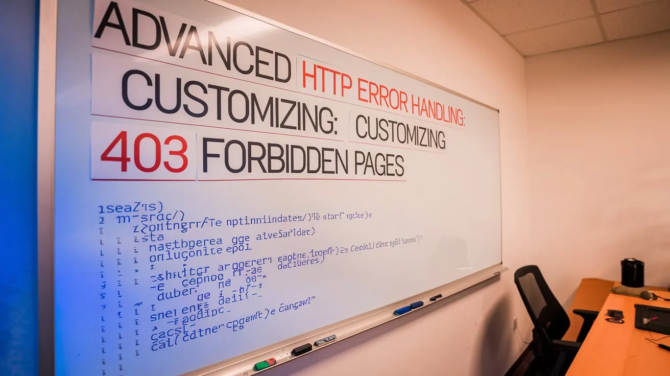 Customizing 403 Forbidden error pages for improved user experience and security.